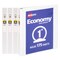Avery Economy View 3 Ring Binders, 1 Inch Round Rings, 4 White Binders (46042)